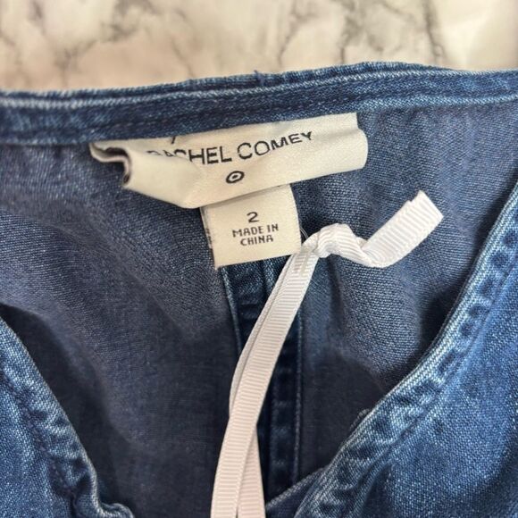 Rachel Comey x Target Indigo Denim Wash Jean Sleeveless Jumpsuit Size 2 belt Y2K - Picture 4 of 6